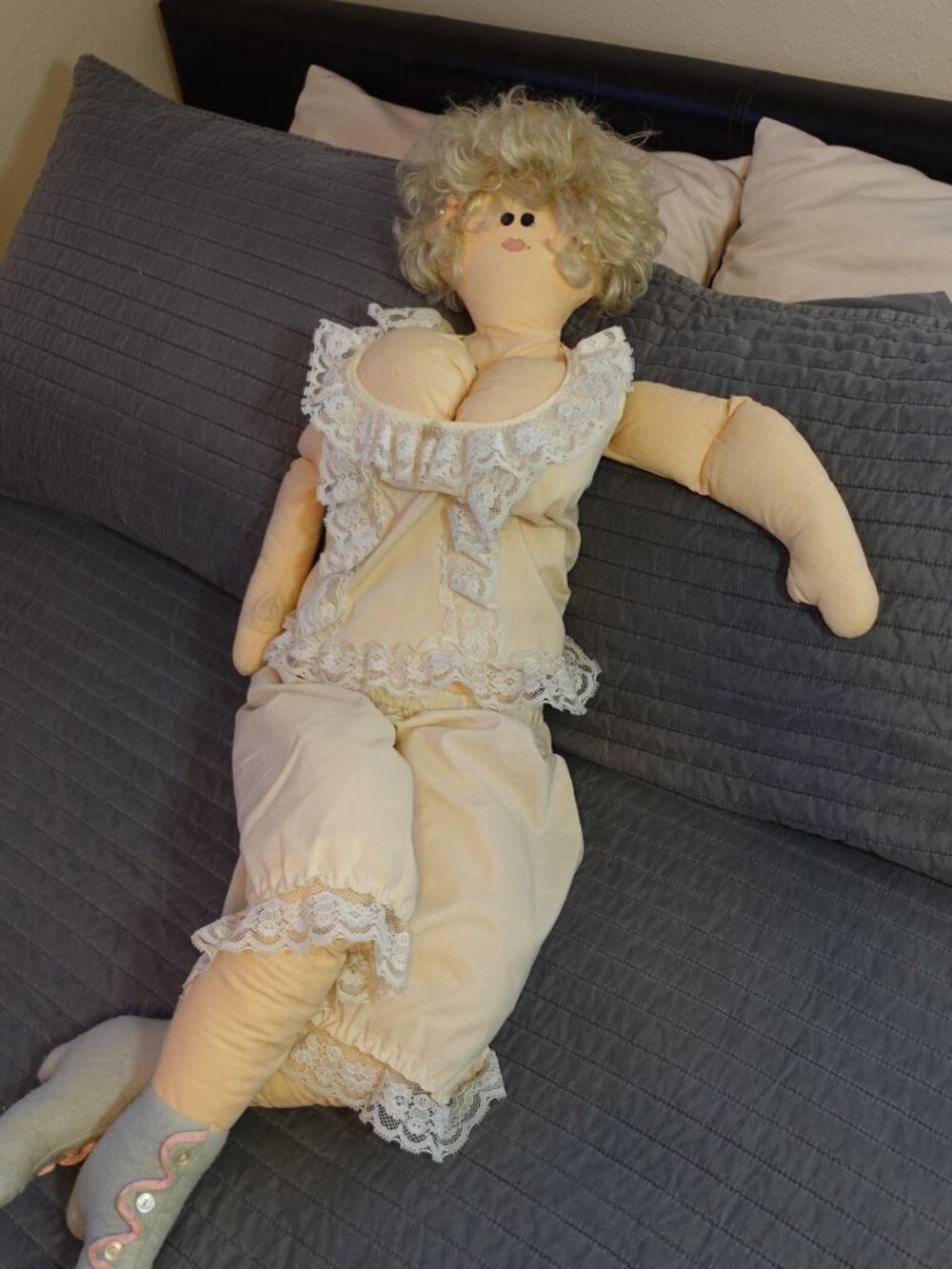 Vintage Happenings Boudoir Rag Doll  Kitsch Pin-Up Plush Burlesque